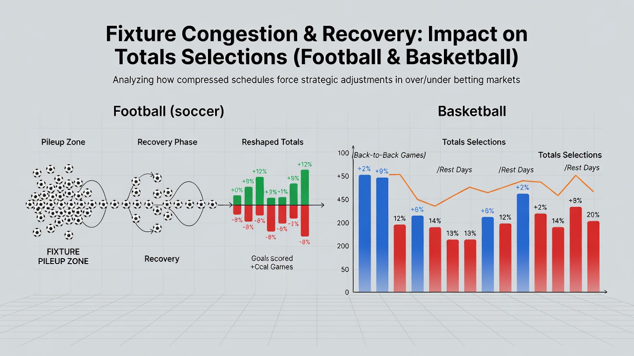 Data charts showing recovery timelines and their correlation with reduced scoring in football and basketball matches